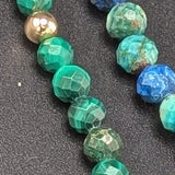 Chrysocolla and malachite necklace