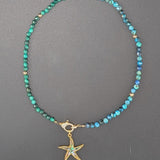 Chrysocolla and malachite necklace