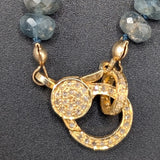 Moss aquamarine and labradorite necklace