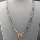 Moss aquamarine and labradorite necklace