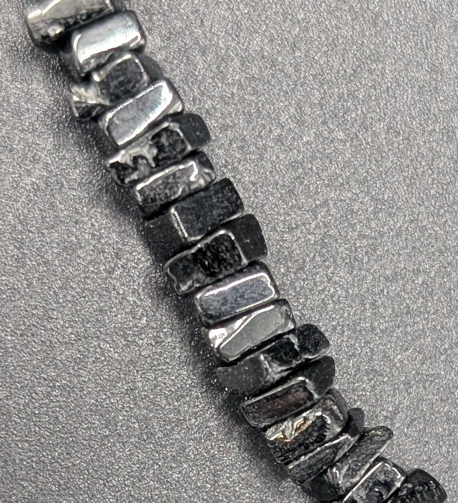 Black spinel and black opal necklace