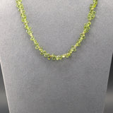 Peridot drop necklace