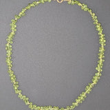 Peridot drop necklace