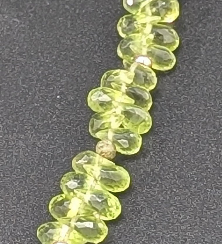 Peridot drop necklace
